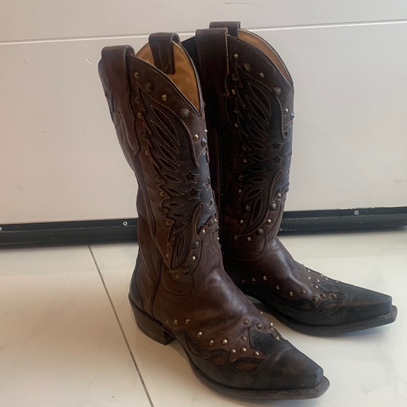 Stetson Western Boots Womens Eagle Brown 12-021-6105-0923 (EUC) - Picture 2 of 7